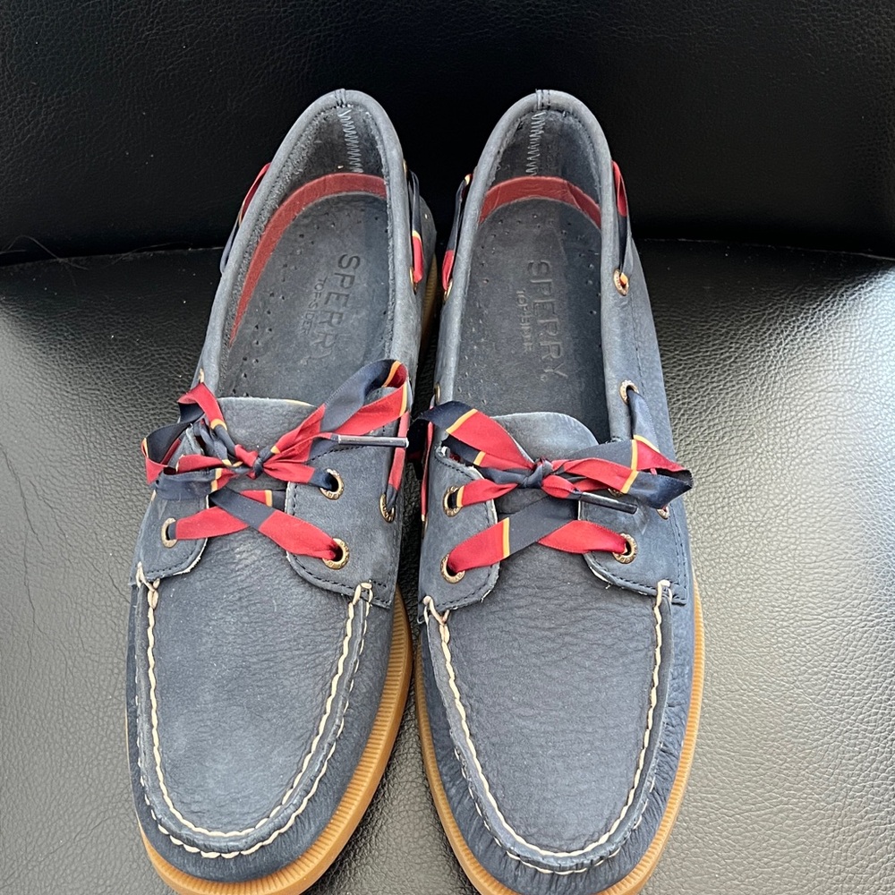 Sperry Women’s Blue and Red Boat Shoes